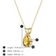 3 - Jassiel 7x5 mm Pear Cut Citrine Double Bail Solitaire Pendant Necklace 