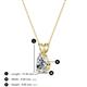 3 - Jassiel 7x5 mm Pear Cut Diamond Double Bail Solitaire Pendant Necklace 