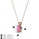 3 - Jassiel 6x4 mm Oval Cut Pink Sapphire Double Bail Solitaire Pendant Necklace 