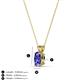 3 - Jassiel 6x4 mm Oval Cut Tanzanite Double Bail Solitaire Pendant Necklace 