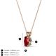 3 - Jassiel 6x4 mm Oval Cut Ruby Double Bail Solitaire Pendant Necklace 