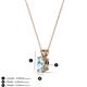 3 - Jassiel 6x4 mm Oval Cut Aquamarine Double Bail Solitaire Pendant Necklace 