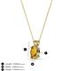 3 - Jassiel 6x4 mm Oval Cut Citrine Double Bail Solitaire Pendant Necklace 