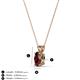 3 - Jassiel 6x4 mm Oval Cut Red Garnet Double Bail Solitaire Pendant Necklace 