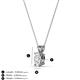 3 - Jassiel 6x4 mm Oval Cut White Sapphire Double Bail Solitaire Pendant Necklace 