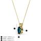 3 - Jassiel 6x4 mm Oval Cut London Blue Topaz Double Bail Solitaire Pendant Necklace 