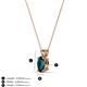 3 - Jassiel 6x4 mm Oval Cut London Blue Topaz Double Bail Solitaire Pendant Necklace 