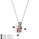 3 - Jassiel 6x4 mm Oval Cut Morganite Double Bail Solitaire Pendant Necklace 