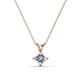 1 - Jassiel 5.00 mm Princess Cut Diamond Double Bail Solitaire Pendant Necklace 