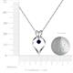 6 - Sallie Blue Sapphire Heart Pendant 