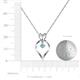 6 - Sallie Aquamarine Heart Pendant 
