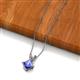 2 - Jassiel 6.00 mm Princess Cut Tanzanite Double Bail Solitaire Pendant Necklace 