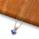 2 - Jassiel 6.00 mm Princess Cut Tanzanite Double Bail Solitaire Pendant Necklace 