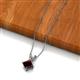 2 - Jassiel 6.00 mm Princess Cut Red Garnet Double Bail Solitaire Pendant Necklace 