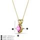 3 - Jassiel 6.00 mm Princess Cut Chatham Created Pink Sapphire Double Bail Solitaire Pendant Necklace 