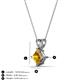 3 - Jassiel 6.00 mm Princess Cut Citrine Double Bail Solitaire Pendant Necklace 