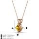 3 - Jassiel 6.00 mm Princess Cut Citrine Double Bail Solitaire Pendant Necklace 