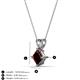 3 - Jassiel 6.00 mm Princess Cut Red Garnet Double Bail Solitaire Pendant Necklace 