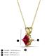 3 - Jassiel 6.00 mm Princess Cut Chatham Created Ruby Double Bail Solitaire Pendant Necklace 