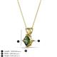 3 - Jassiel 6.00 mm Princess Cut Created Alexandrite Double Bail Solitaire Pendant Necklace 