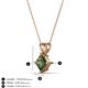 3 - Jassiel 6.00 mm Princess Cut Created Alexandrite Double Bail Solitaire Pendant Necklace 