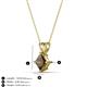 3 - Jassiel 6.00 mm Princess Cut Smoky Quartz Double Bail Solitaire Pendant Necklace 