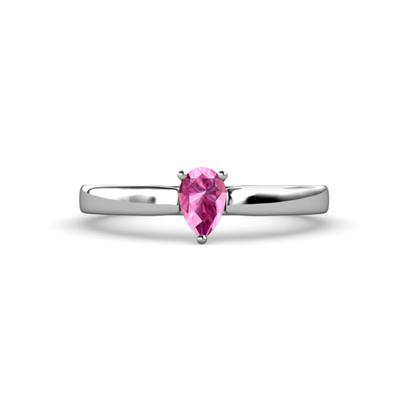 Annora Pear Cut Pink Sapphire Solitaire Engagement Ring