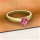 2 - Annora Pear Cut Pink Tourmaline Solitaire Engagement Ring 