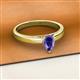 2 - Annora Pear Cut Iolite Solitaire Engagement Ring 