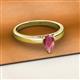 2 - Annora Pear Cut Rhodolite Garnet Solitaire Engagement Ring 