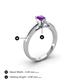 4 - Annora Pear Cut Amethyst Solitaire Engagement Ring 