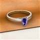 2 - Annora Pear Cut Iolite Solitaire Engagement Ring 