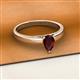 2 - Annora Pear Cut Red Garnet Solitaire Engagement Ring 