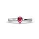 1 - Annora Pear Cut Rhodolite Garnet Solitaire Engagement Ring 