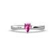 1 - Annora Pear Cut Pink Sapphire Solitaire Engagement Ring 