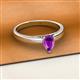 2 - Annora Pear Cut Amethyst Solitaire Engagement Ring 