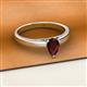 2 - Annora Pear Cut Red Garnet Solitaire Engagement Ring 