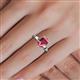 5 - Annora Pear Cut Rhodolite Garnet Solitaire Engagement Ring 