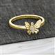 2 - Motyl Bold Round Diamond Butterfly Ring 