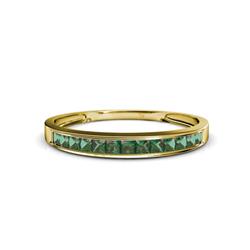 Aqilia Princess Cut Lab Created Alexandrite Stone Wedding Band Princess Cut Lab Created Alexandrite ctw Stone Channel Set Womens Wedding Band Stackable K Yellow Gold
