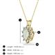 3 - Hazel 6x4 mm Oval Cut Opal and Round Diamond Double Bail Halo Pendant Necklace 