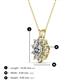 3 - Hazel 6x4 mm Oval Cut and Round Diamond Double Bail Halo Pendant Necklace 