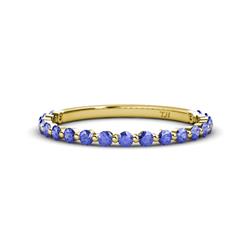 Valerie Tanzanite Eternity Band Floating Tanzanite Womens Three Quarter Eternity Ring Stackable ctw K Yellow Gold