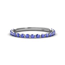 Valerie Tanzanite Eternity Band Floating Tanzanite Womens Three Quarter Eternity Ring Stackable ctw K White Gold