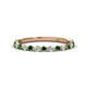 1 - Valerie 2.00 mm Green Garnet and Diamond 3/4 Eternity Band 