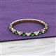 2 - Valerie 2.00 mm Green Garnet and Diamond 3/4 Eternity Band 