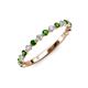 3 - Valerie 2.00 mm Green Garnet and Diamond 3/4 Eternity Band 