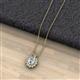 2 - Hazel 7x5 mm Oval Cut Lab Grown Diamond and Round Natural Diamond Double Bail Halo Pendant Necklace 