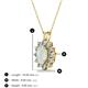 3 - Hazel 7x5 mm Oval Cut Opal and Round Diamond Double Bail Halo Pendant Necklace 