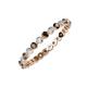 3 - Valerie 2.40 mm Smoky Quartz and Diamond Eternity Band 